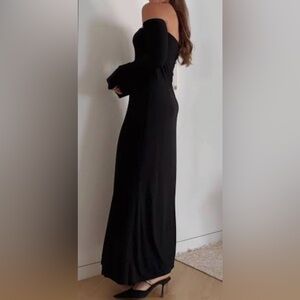 NWT ZARA BLACK MAXI DRESS OFF SHOULDER